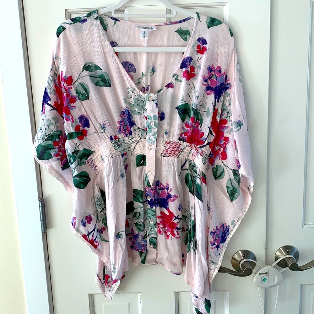 Motherhood Maternity poncho blouse size S